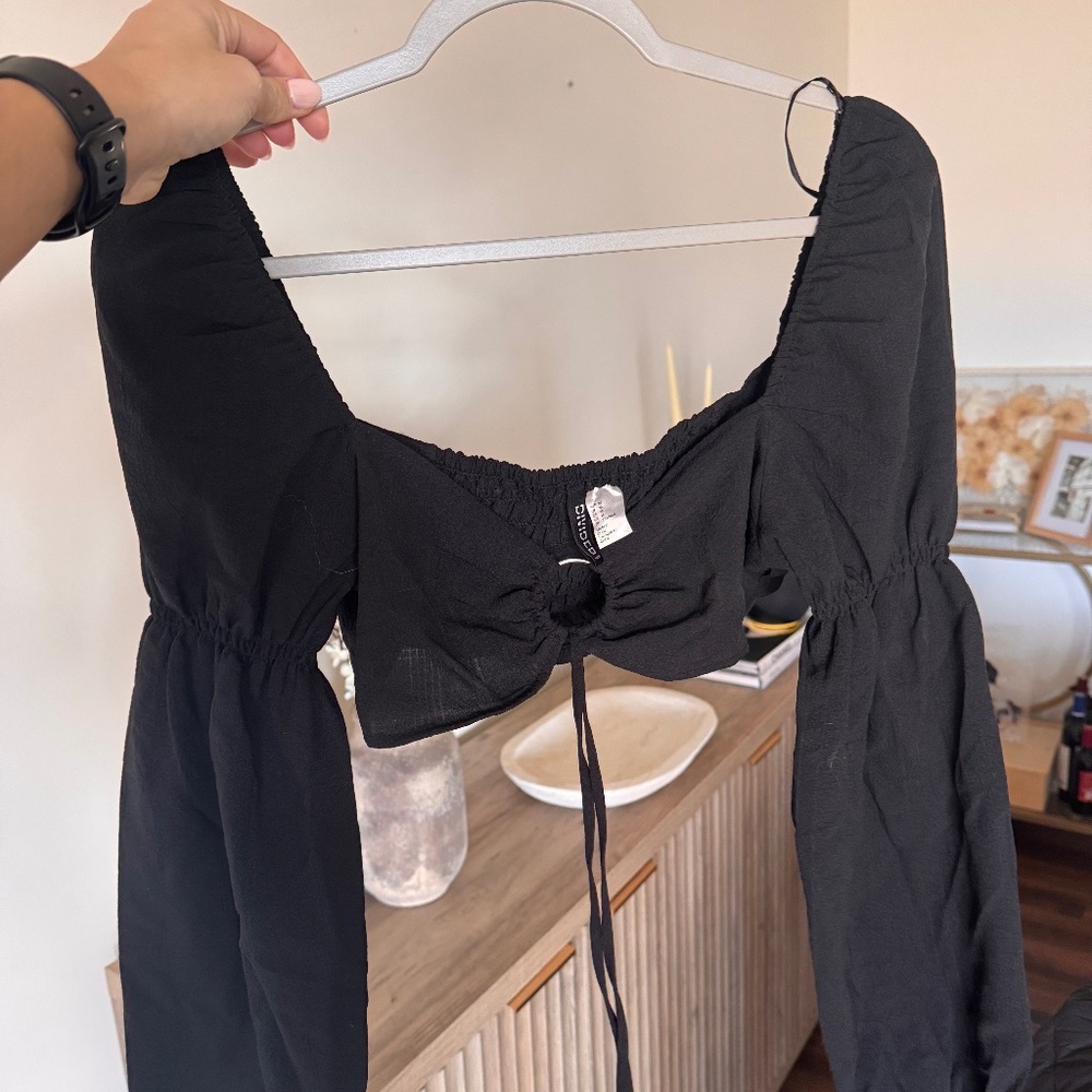 H&M long sleeve crop top